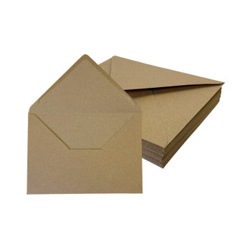 Pack of 50 Eco Kraft Recycled 110gsm 110x220mm–DL Gummed Envelopes