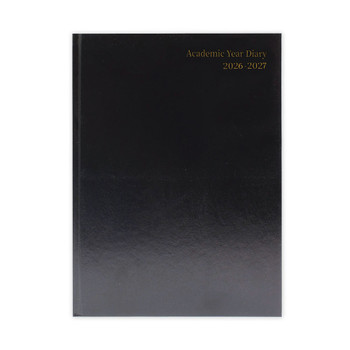 2026-2027 A4 Week To View Black Academic Diary KF3A4ABK26