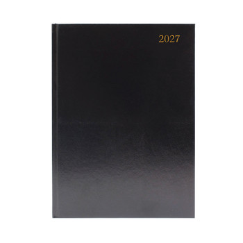 2027 A4 Week To View Black Desk Diary KFA43BK27