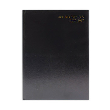 Janrax 2026-2027 A4 Day Per Page Black Academic Diary