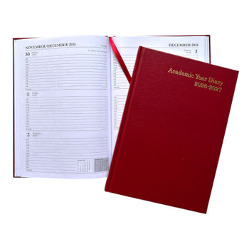 Janrax 2026-2027 A5 Week To View Burgundy Academic Diary