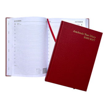 Janrax 2026-2027 A5 Day Per Page Burgundy Academic Diary