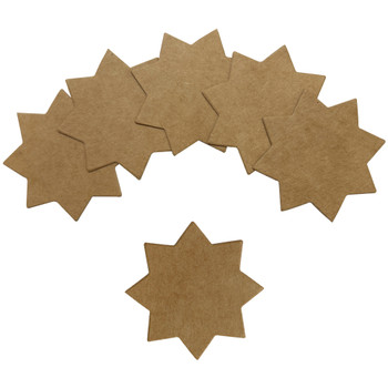Pack of 600 Brown Kraft Stars 75 x 75mm