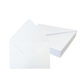 Pack of 50 White 100gsm 121x171mm Gummed Envelopes