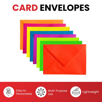 Pack of 50 Vivid Cherry Fizz Pink 133x184mm Gummed Envelopes