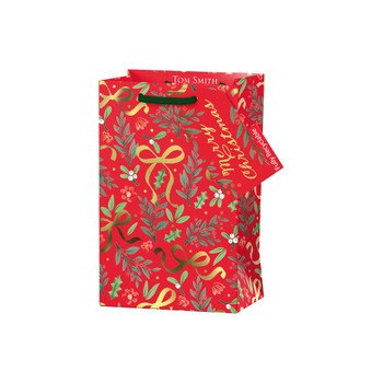 Pack of 12 Winter Foliage Timeless Noel Small Christmas Gift Bags