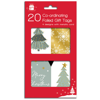 Pack of 20 Winter Wonderland Coordinated Christmas Gift Tags