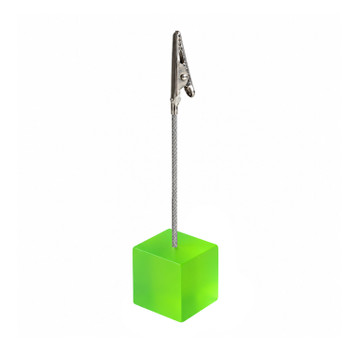 Photo Holder Clip with Square Green Coloured Resin Base