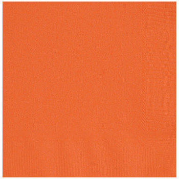 Pack of 20 Pumpkin Orange Solid Luncheon Napkins