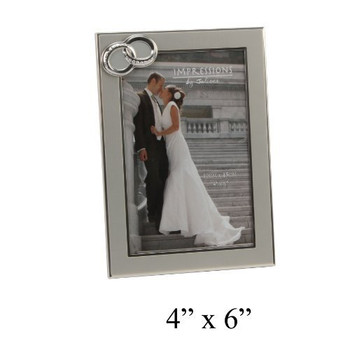 Juliana 2 Tone Aluminium Frame with Ring Icons 4" x 6"