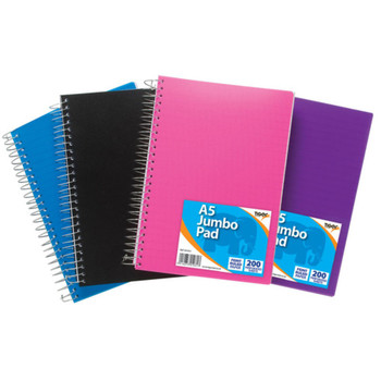 6 x Jumbo A5 TwinWire 200 Sheet NoteBooks