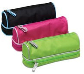 Dome Double Zip Shaped Pencil Case