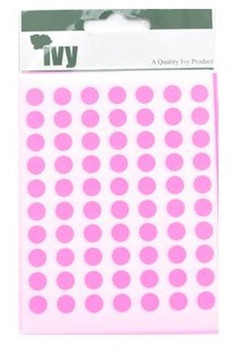 Pack of 490 8mm Pink Round Sticky Dots