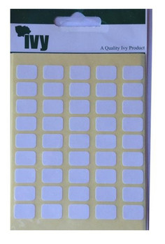 Pack of 343 White 9x13mm Rectangular Labels