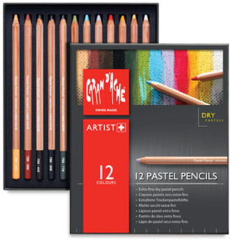 Caran d'Ache Box of 12 Colour Pastel Pencils