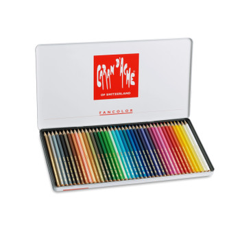 Caran d'Ache Fancolor 40 Water Soluble Colour Pencils in Metal Tin