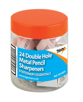 24 x Metal Two Hole Pencil Sharpeners