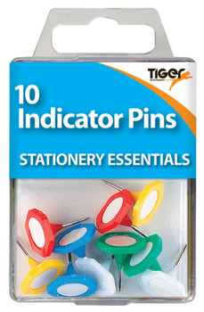 Pack of 10 Coloured Indicator Pins