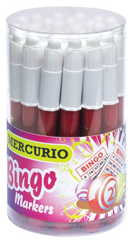 Pack of 24 Mercurio Red Bingo Markers