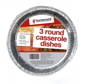 3 Round Casserole Dishes