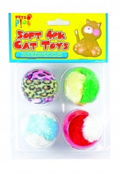 4 Pack Soft Cat Toys Assorted