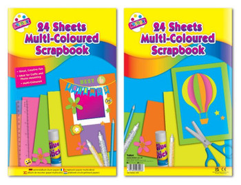 Pack of 24 Sheets Multi Colour Scrap Book Pack of 24 Sheets Multi Colour Scrap Book