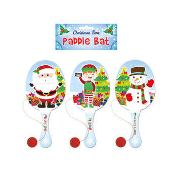 Christmas Wooden Paddle Bat/Ball