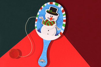Christmas Wooden Paddle Bat/Ball