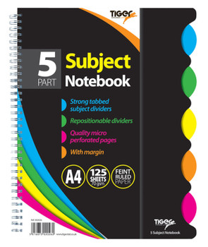 A4 5 Subject Twinwire Notebook