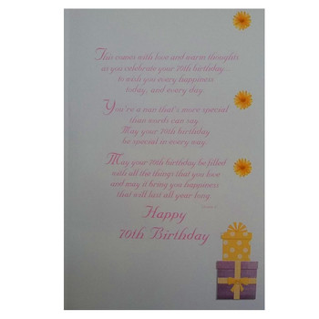 Happy 70th Birthday for Nan Greeting Card