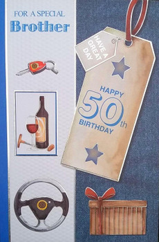 Happy 50th Birthday for a Special Brother Greeting Card
