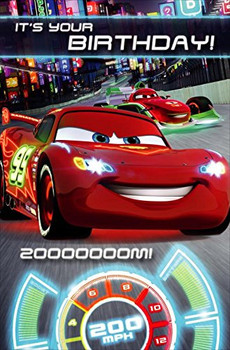 Disney cars lighting mcqueen it's your birthday! zooooooom! birthday card