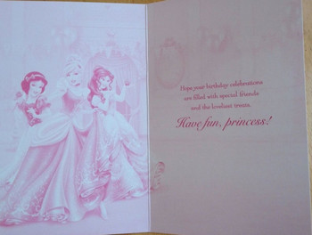 Disney princess wishes for an enchanting day birthday card