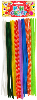 Pack of 12 Craft Kit Chenille Wires 30cm