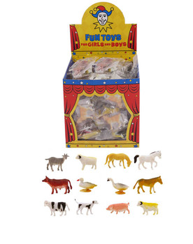 Pack of 84 Farm Animal  4 - 5 cm 12 Astd