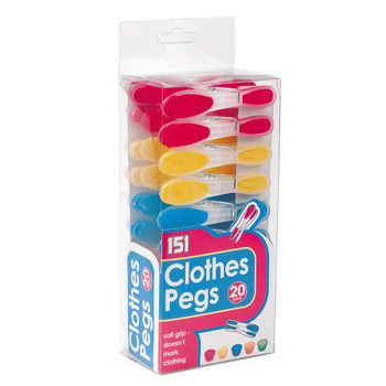 Soft Grip Clothes Pegs (20 Pack)
