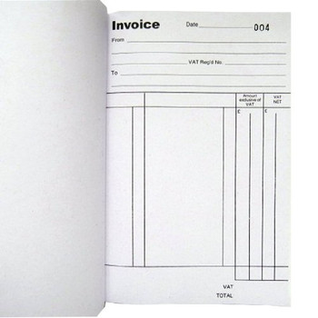 100 Number Sheets Invoice Book