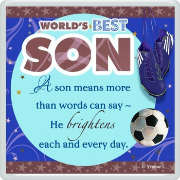 World's Best Son Sentimental Fridge Magnet