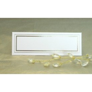 Pack of 12 Place Cards - Cream with Gold Border