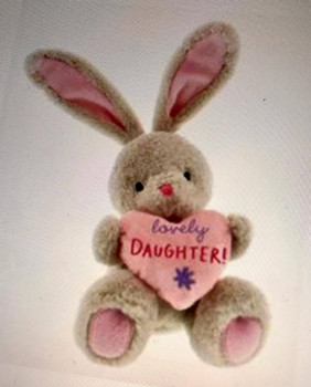 Bebunni Rabbit Medium Sitting with Heart 16 cms - Daughter