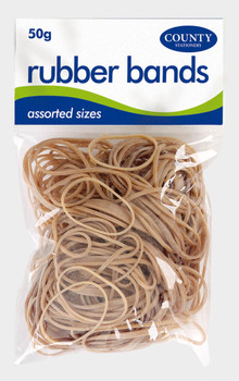 Natural Rubber Bands 50g