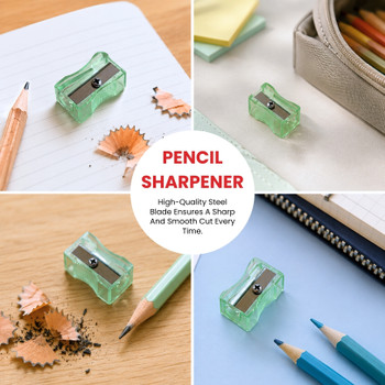 Pack of 100 Blue Translucent Pencil Sharpeners