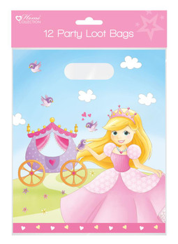 Pack of 12 Princess Party Large Loot Bags -
