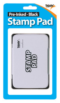 Tiger-Pre Inked Black Stamp Pad 122mm x 84mm.