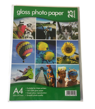 25 A4 Gloss Photo Paper 160gsm