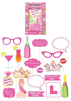 Pack of 20 Props Hen Party Photo