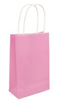 Pack of 24 Baby Pink Party Bags with Handles