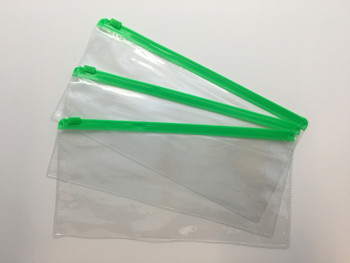 Pack of 12 DL Green Zip Zippy Bags