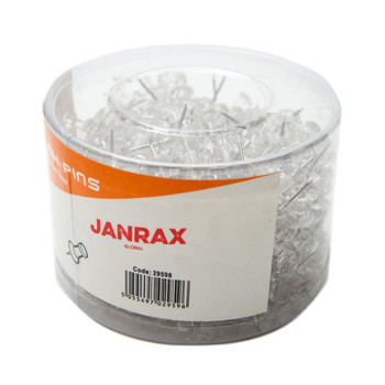 Pack of 500 Janrax Clear Transparent Push Pins Pack of 500 Janrax Clear Transparent Push Pins