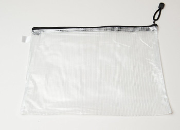 Pack of 12 A3 Black Zip Strong Mesh Bags - Tough Waterproof Storage